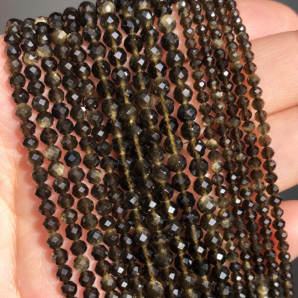 Natuursteen Facet Kleine 2 3 4 mm Taille Kralen Groen Zaad Crustal Quartz Jades Spacer Kralen voor Sieraden Maken DIY Armband