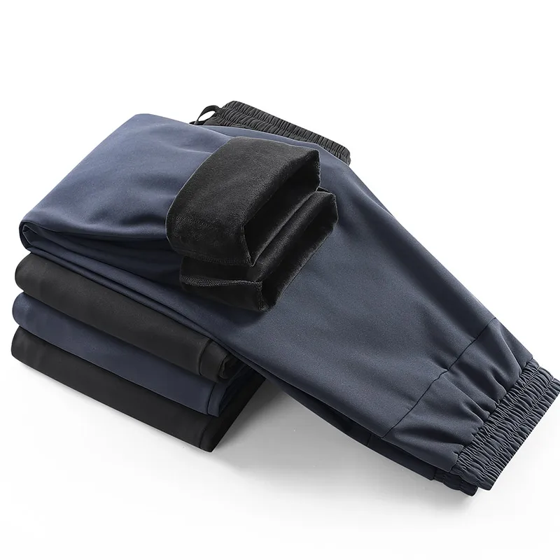 Pantaloni da esterno impermeabili da uomo fodera in pile spesso taglia grande 8xl 7xl 6xl 5xl pantaloni sportivi softshell antivento uomo pantaloni caldi invernali