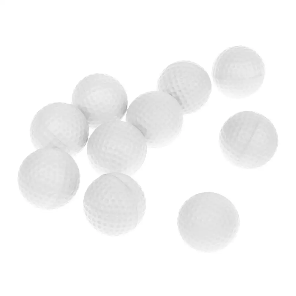 2x 10 Pieces PU Foam Sponge Soft Elastic Golf Balls Golf Training Practice - Choice of Colors