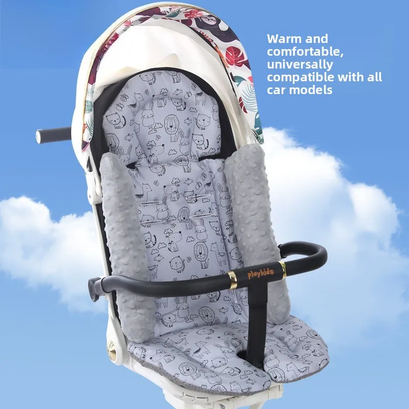 

Baby Stroller Seat Cushion Cotton Infant Double-sided Seat Pad Thick Warm Universal Child Cart Mattress Mat Stroller Accessories