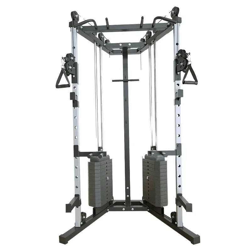 YTYIN Commercial Gym All-in-One Power Cage Smith Machine Multi-Functional 4 5 Station For Strength Training Body Building Arm Ex