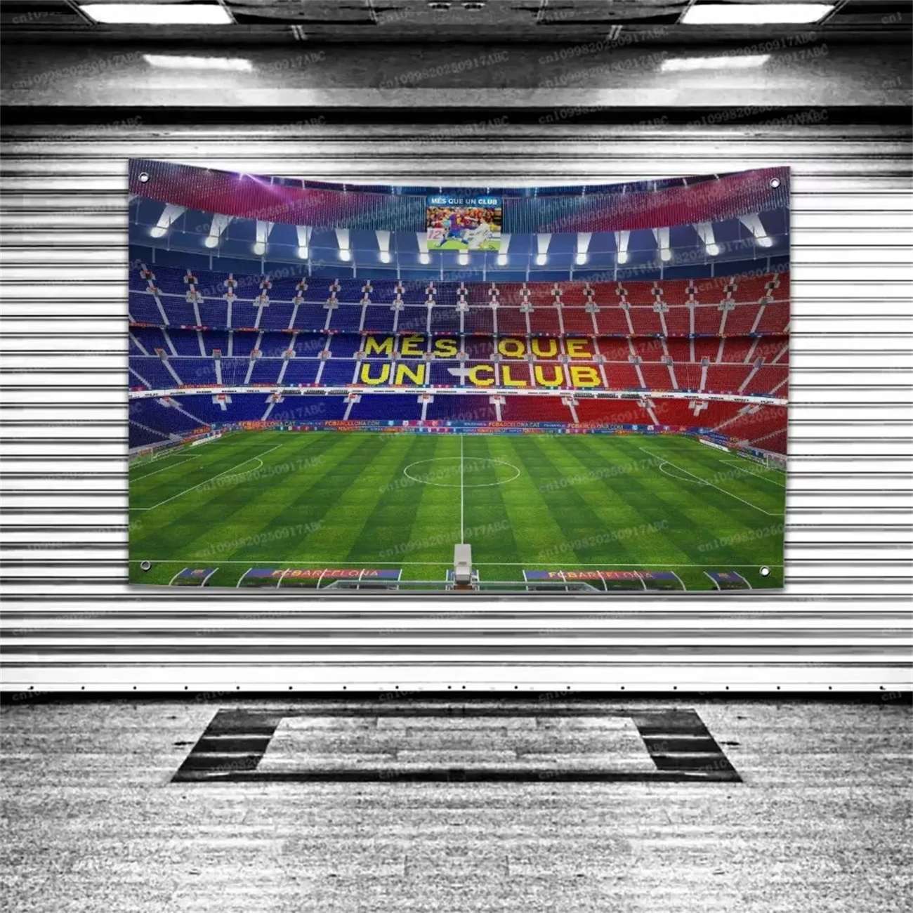 Tapiz Decorativo con Diseño de Bandera de Estadio de Fútbol, Tapiz de Pared para Colgar en Habitaciones, Banderas, Tapiz para Garaje, Fc A-barcELonas-a, Divertido Tapiz de Pared