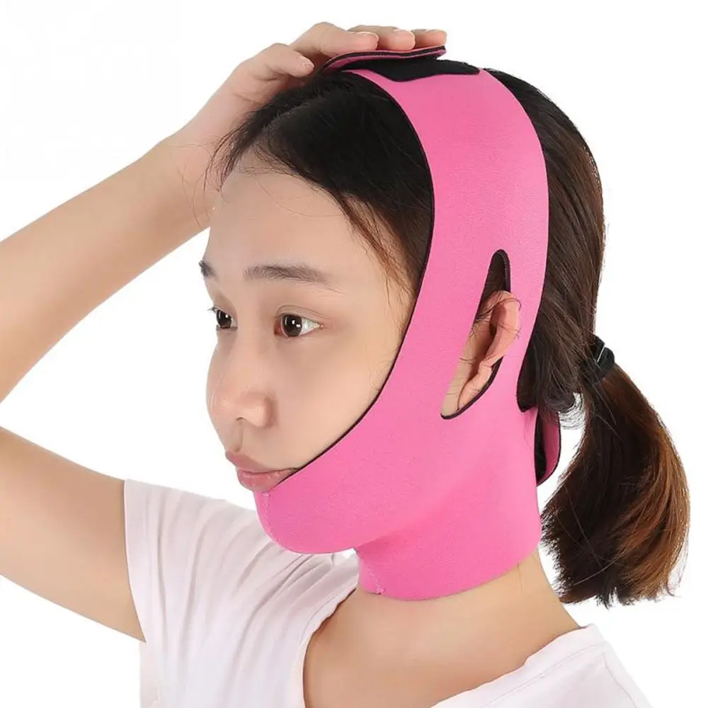 ผู้หญิงลด Double Chin V-Line Lift UP Face-Lift เข็มขัดเครื่องมือความงาม Face Slimming BANDAGE Facial Massager