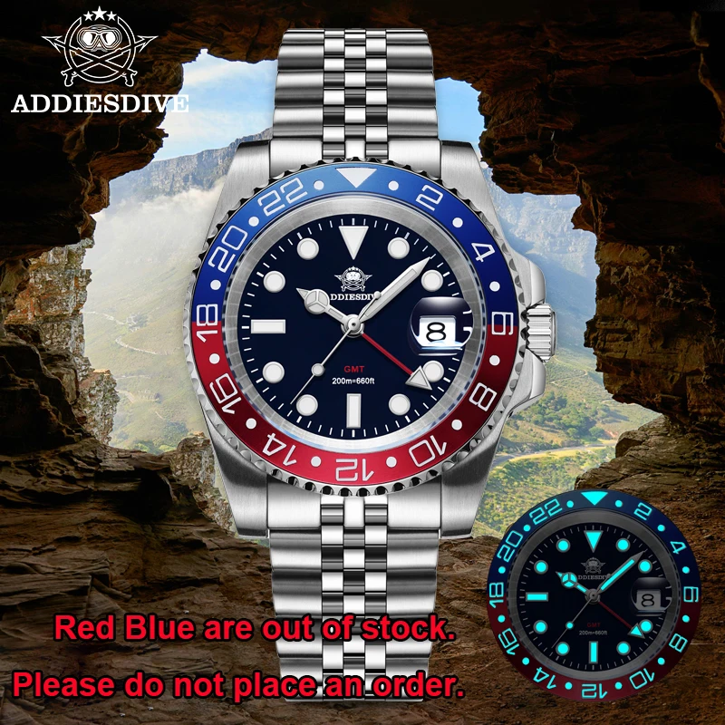 

ADDIESDIVE Luminous Quartz Watch Luxury Business Calendar Analog Wristwatches Stainless Steel Waterproof Diving Watches For Men