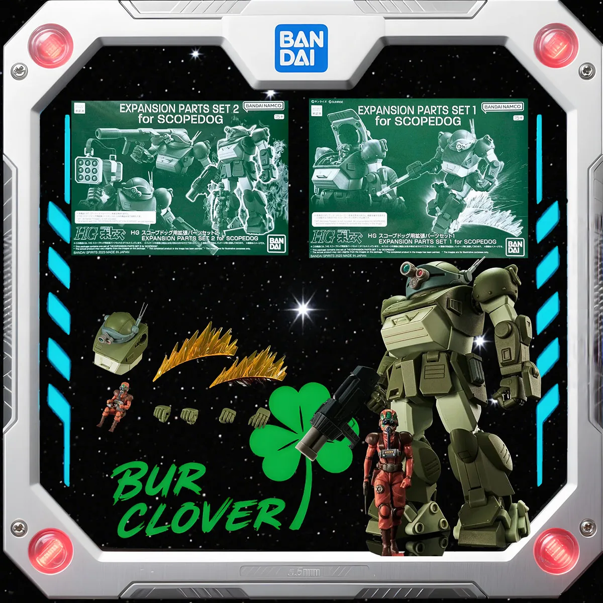 

High Quality Bandai Anime Armored Trooper Votoms EXPANSION PARTS SET 1&2 for SCOPEDOG HG Assembly Model Toys Action Figure