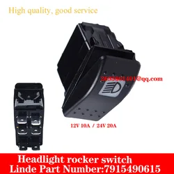 6 Pin Headlight Rocker Switch Use for Linde Forklift 335 388 350 351 352 1283 394 396, OEM 7915490615