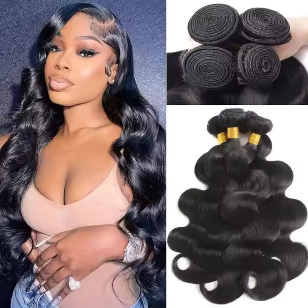 MAGICSTONE Human Hair Bundles 10A Brazilian Raw Hair Weave Bundles 10 30  Inch Body Wave Human Hair Bundles Extensions