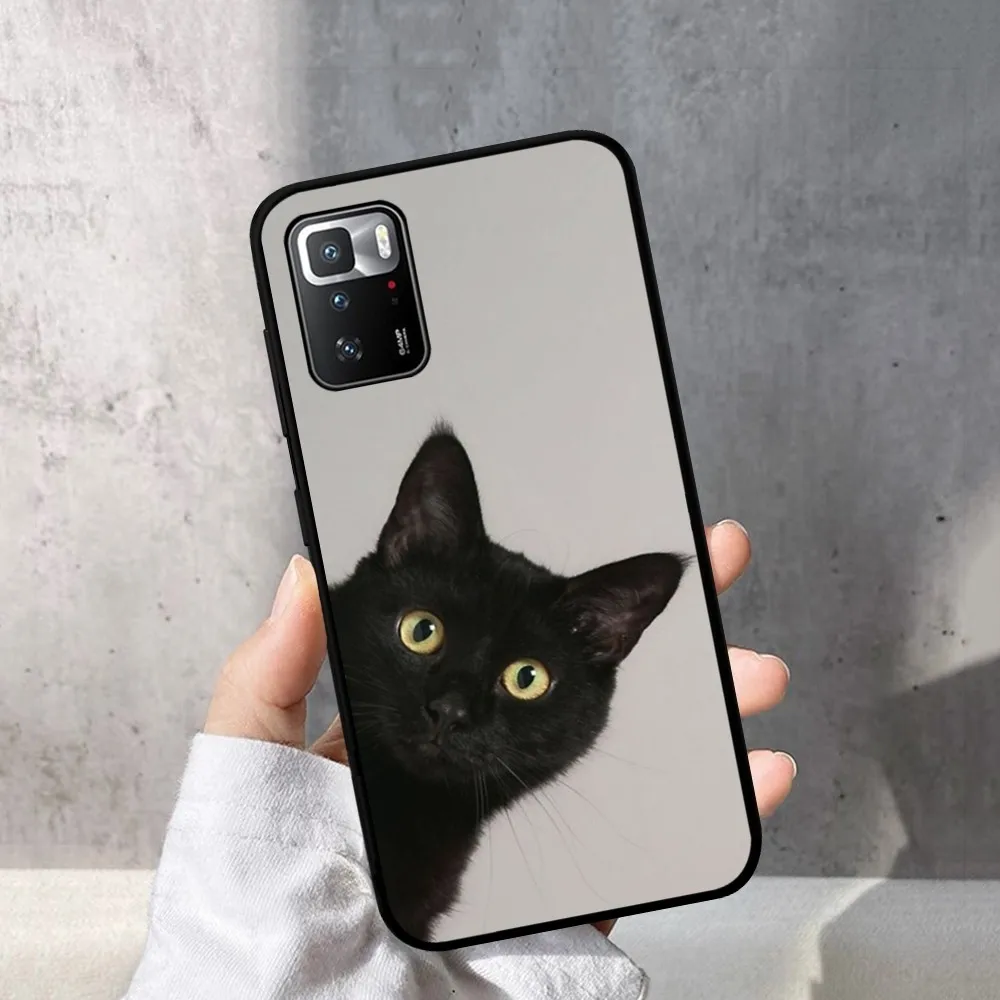 Black cat Phone Case For Redmi Note 4 X 5 A 6 7 8 Pro T 9 Pro 9S 10 Pro 11 Pro 11S 11Epro PocoM3pro