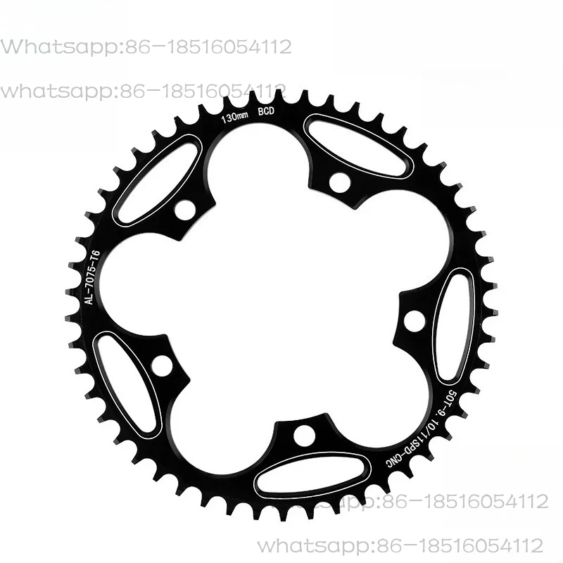 Road Bike Chainring 5-Bolt 110/130 BCD 36T/38T/40T/42T/44T/46T/48/50T/52T/54T/56T/58T/60T Narrow-Wide, for 1X Conversion