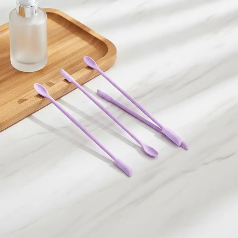 (N) 3pcs Silicone Spatula Set Double Head Tiny Scraper For Thin Lotion Bottles Cosmetic Kitchen Tools