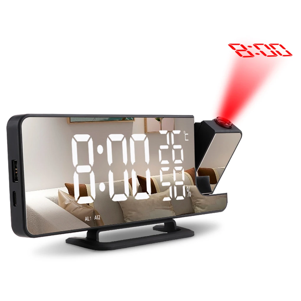 LED Intelligent Alarm Thermometer Temperature Meter Living Room Clock