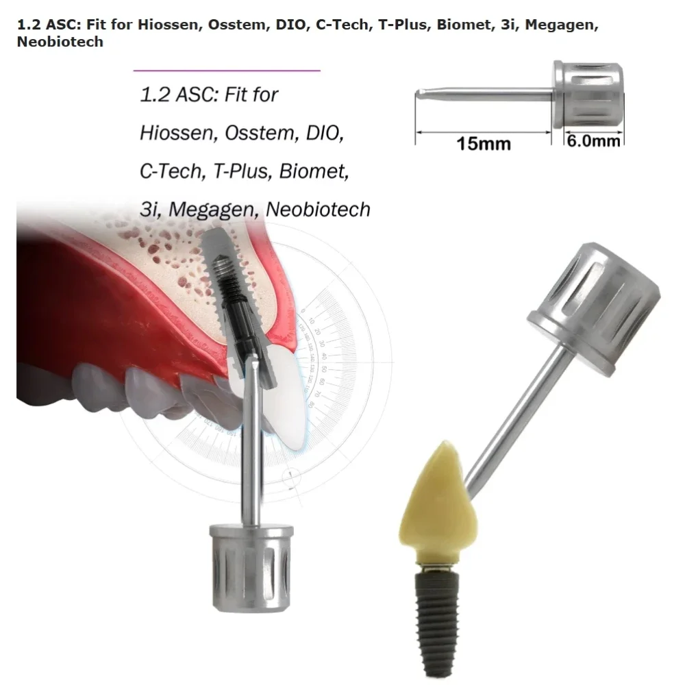 

Dental Implant Angle Screwdriver Composite Angle for OSSTEM/ Hiossen/ DIO3i /MegaGen NeoBiotech Tplus Torque Screwdriver