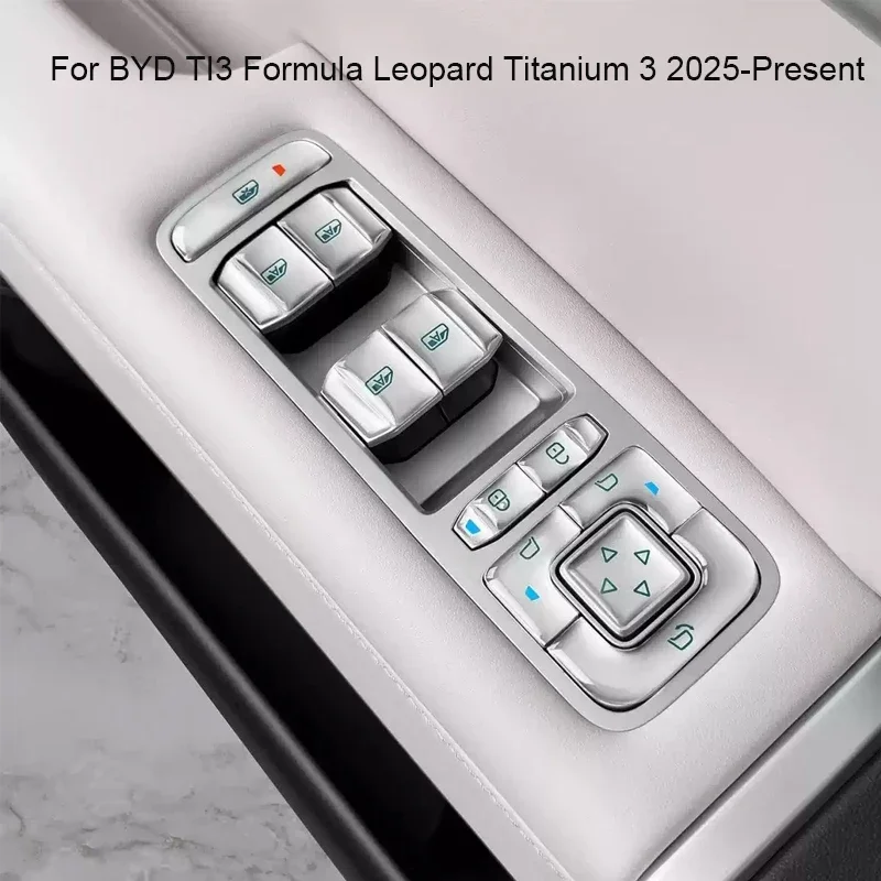 For BYD TI3 Formula Leopard Titanium 3 2025-2027 Car Drip Glue Door Handle Cover Anti Scratch Inner Door Window Lift Panel Cover