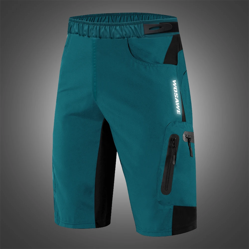 WOSAWE Pantaloncini da ciclismo MTB Pantaloncini sportivi estivi antiurto vestibilità ampia con aggiornamento Pantaloncini traspiranti per mountain bike imbottiti in gel 5D