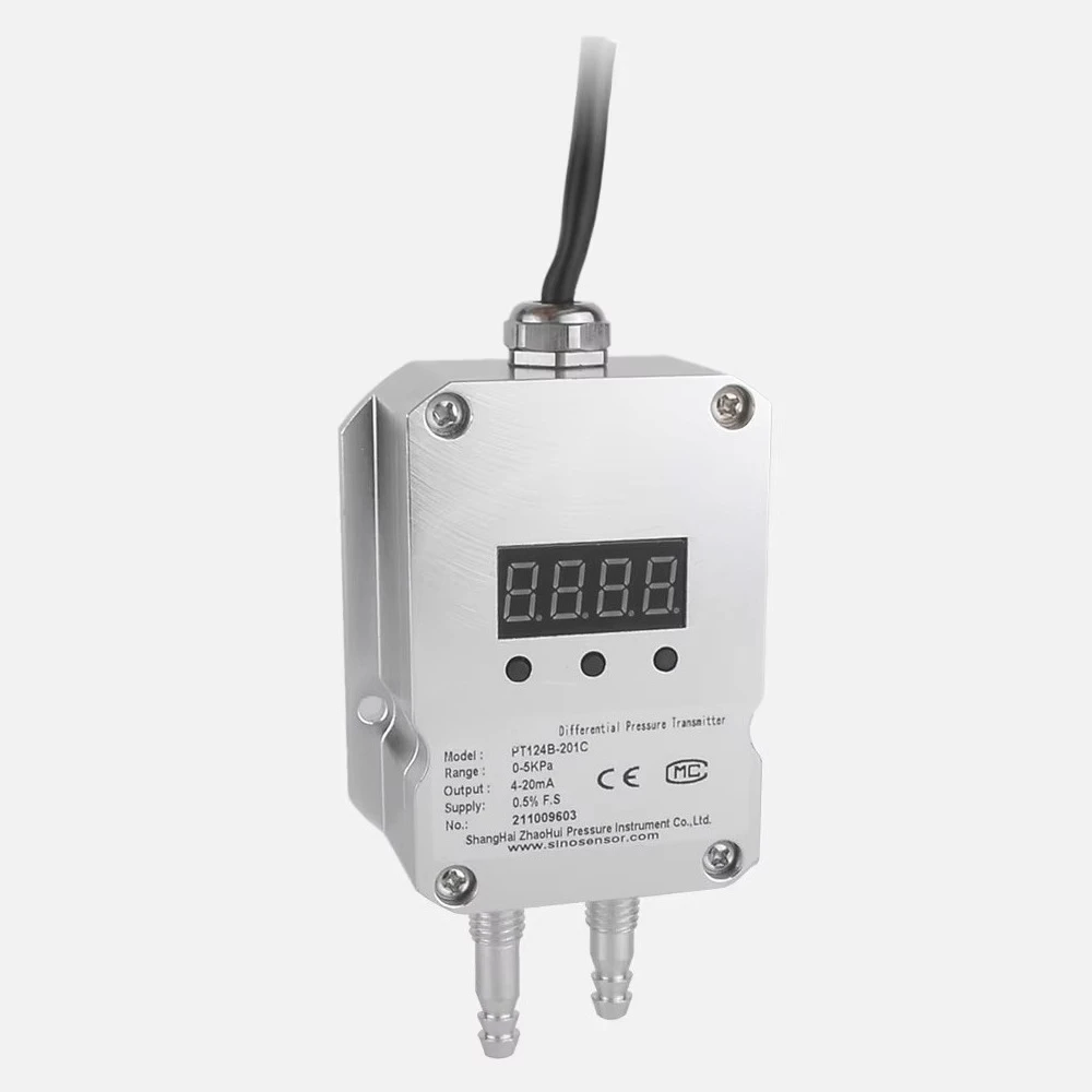 Digital 4-20ma air Differential Pressure Sensor Micro Gas Wind Differential Pressure Transmitter