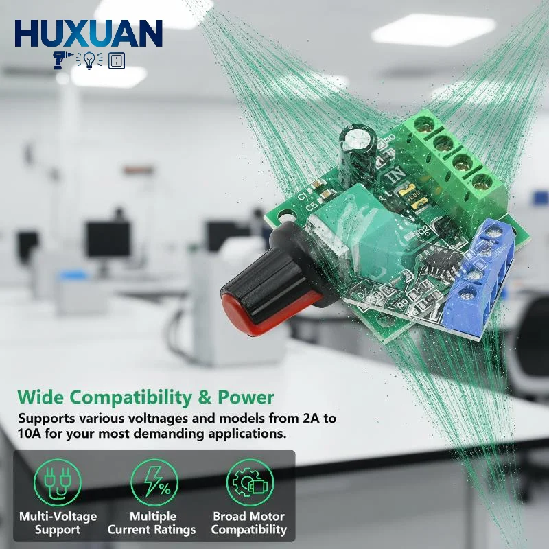 PWM DC Motor Speed Controller Adjustable Knob Low Power Consumption Stable Performance for Water Pump Speed Control
