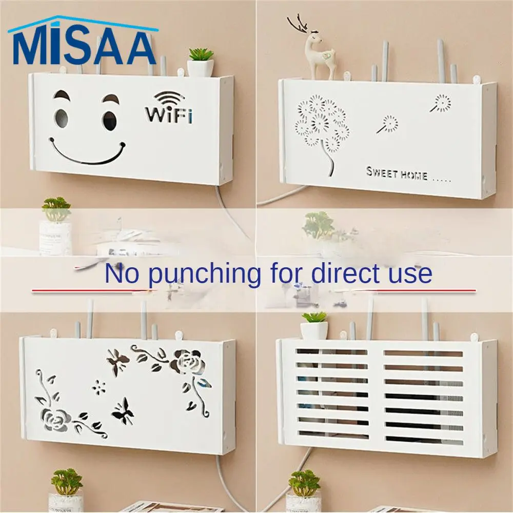 Shelf Outlet Set Top Cable Wooden Case Abs Plastic Wall Mount Wireless Home Decor Bracket Bins Wall Hanging Switch Hide