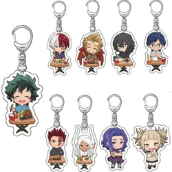 Cute Q Version Academia Acrylic Figures Keychain Boku No Hero Academia Bag Cosplay Props Midoriya Izuku Bakugou Katsuki