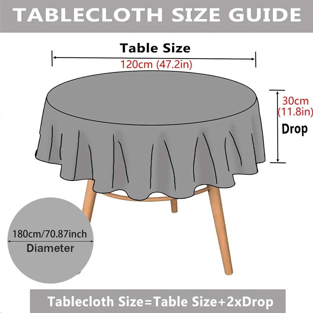 Diameter 180cm Lace Round Tablecloth Table Decoration & Accessories Simple Tassel Tablecloths Household Nordic Style Home Cloths