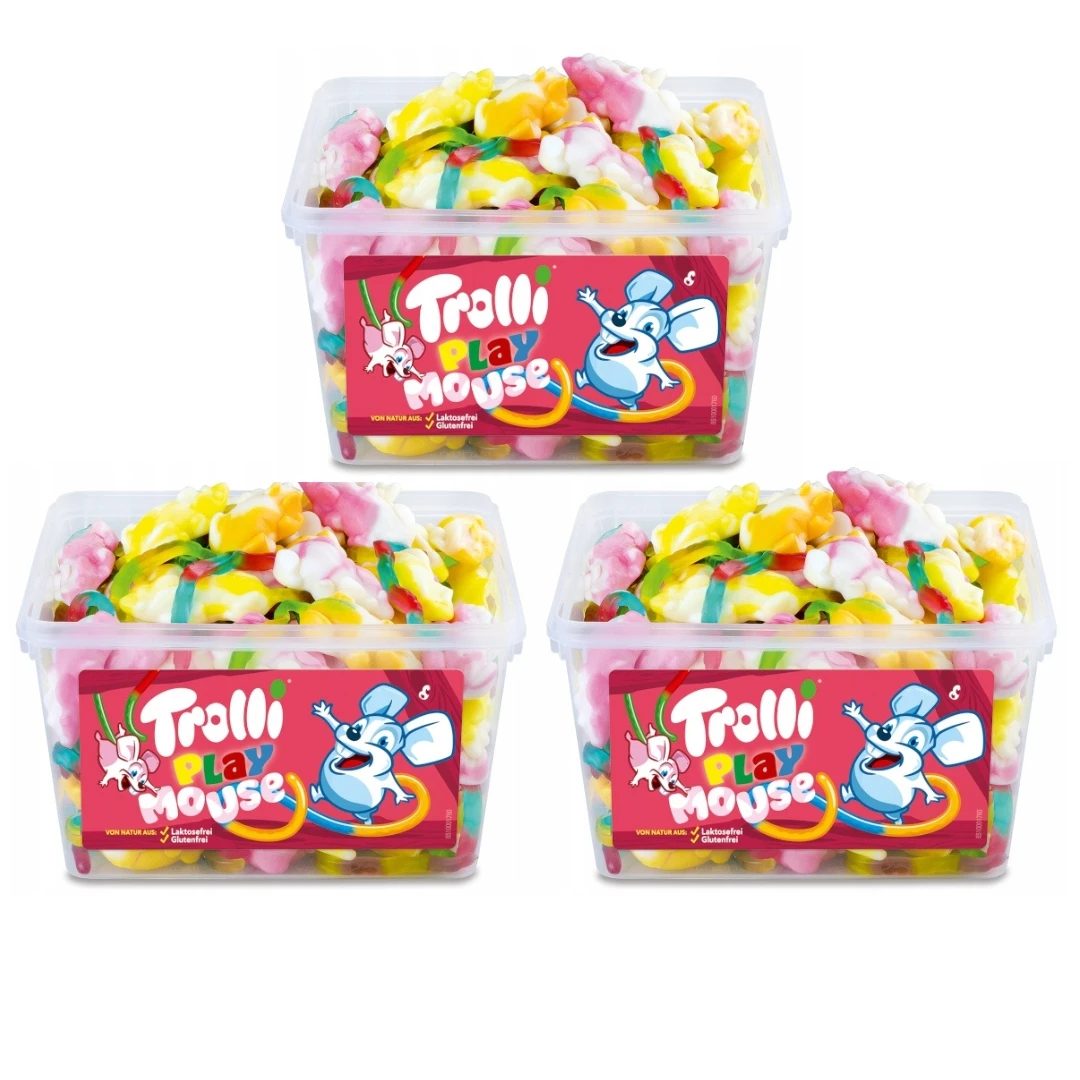 Żelki Playmouse 3x75szt 3,6kg - Trolli