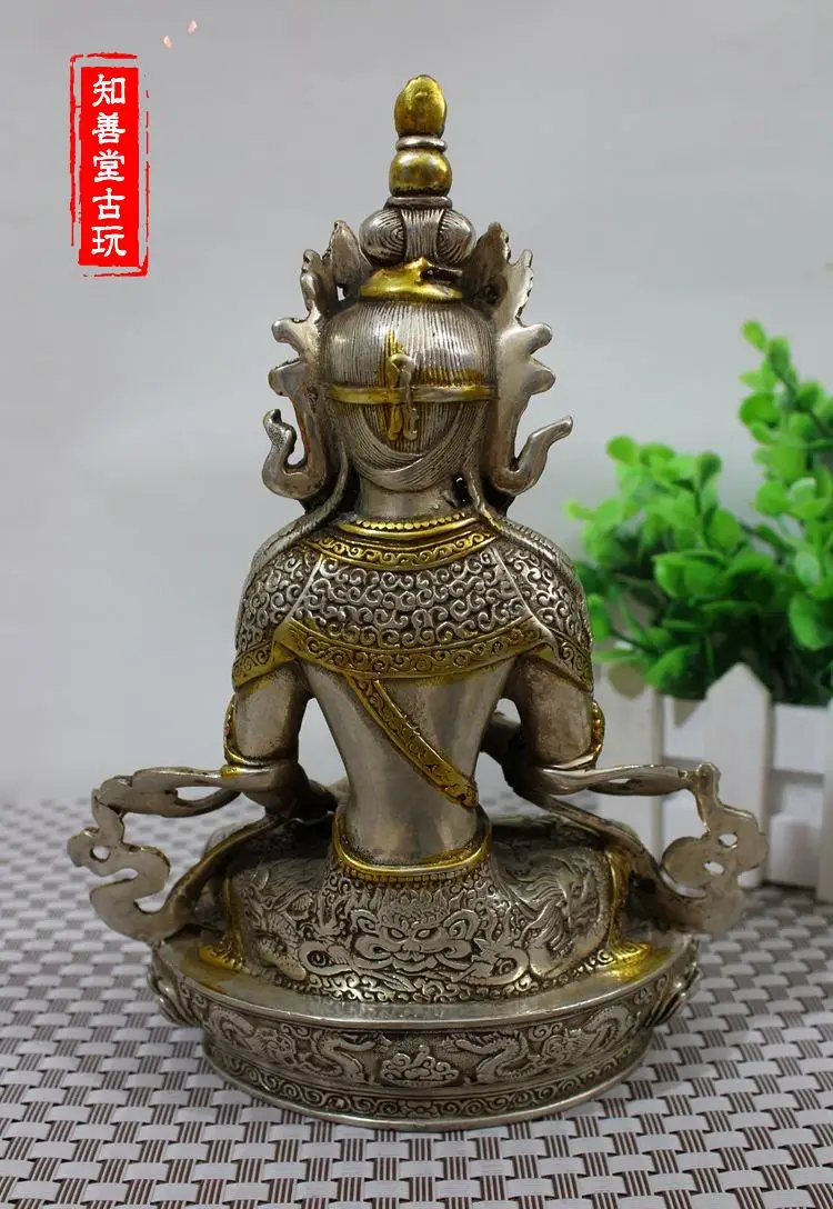 Antique Bronze, Brass, Silver Plated, White Copper, Tibet Buddha and Bodhisattva Decorative Gift Collection