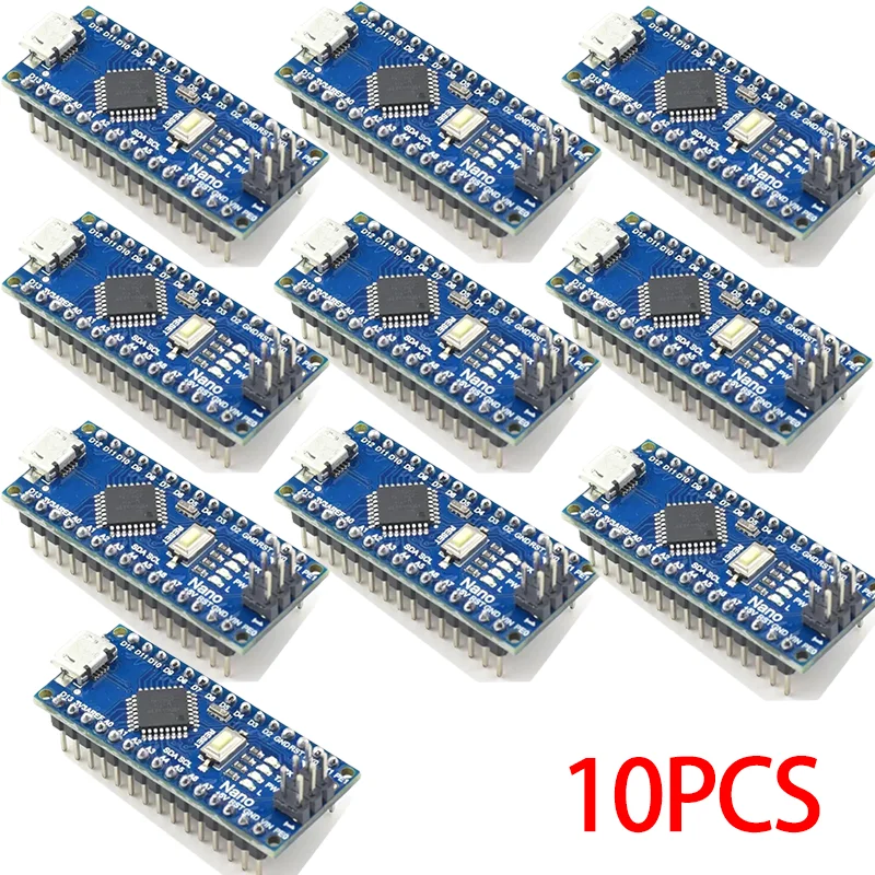10-1PCS Nano 3.0 Mit dem Bootloader-kompatiblen Controller CH340 USB-Treiber Mini / Typ-C / Micro 16Mhz ATMEGA328P für Arduino