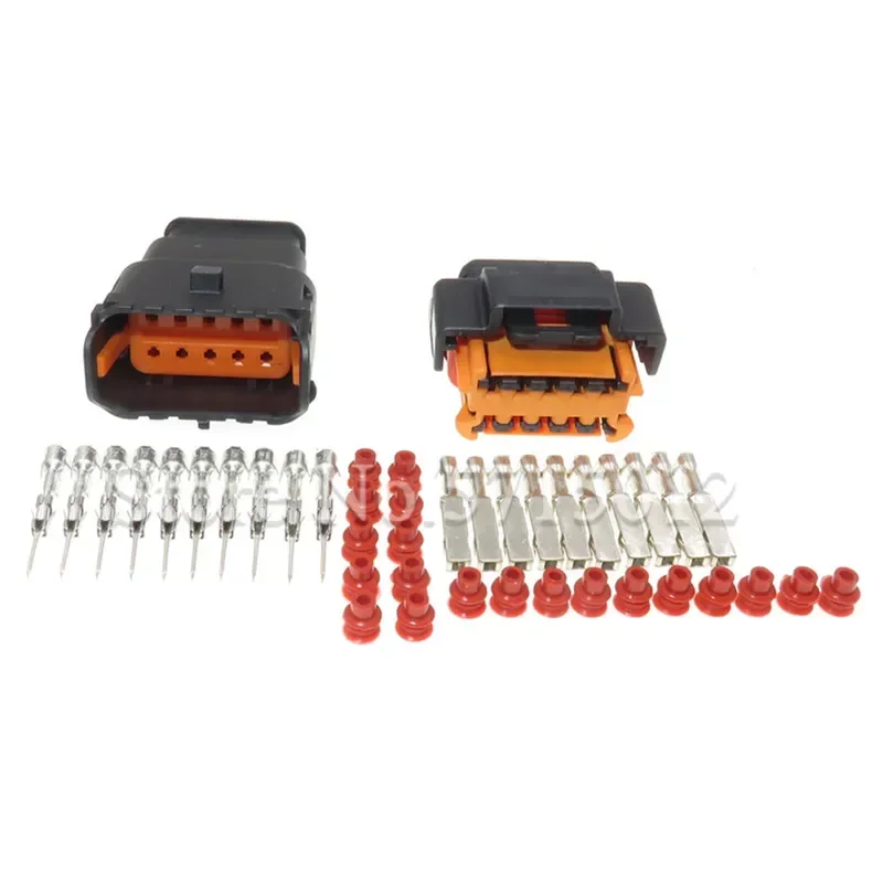 Conector de 10 orificios para faros delanteros de coche, hembra y macho, impermeable, 98788-1201 98789-1201 para Peugeot, Citroën, Renault