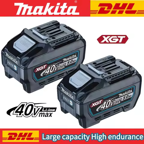 Original Makita Xgt 40V Lithium Ion Battery 5.0Ah 4.0ah Rechargeable Replacement Battery BL4025,BL4050,BL4080 40v Battery
