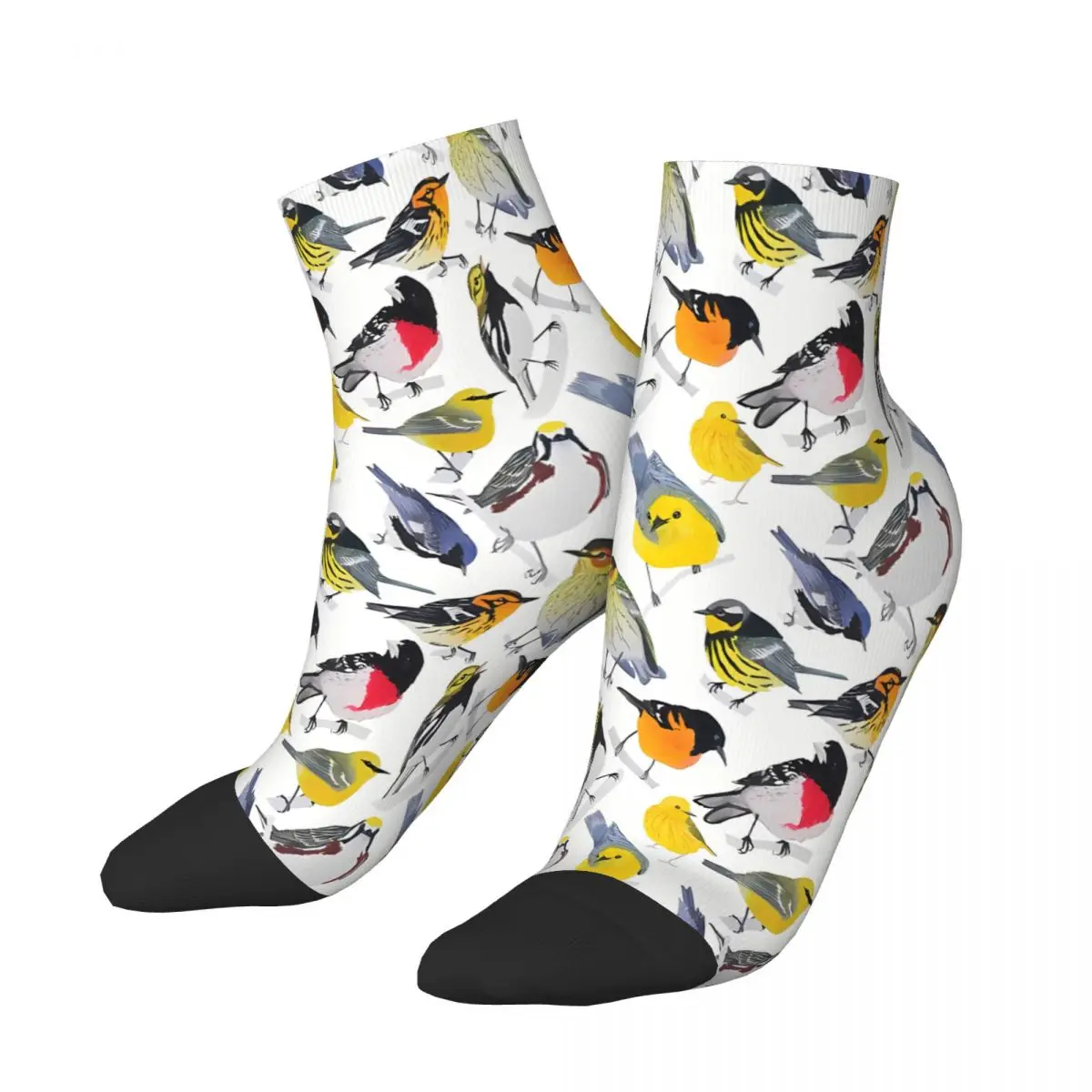 Springtime Birds Ankle Socks Male Mens Women Autumn Stockings Polyester