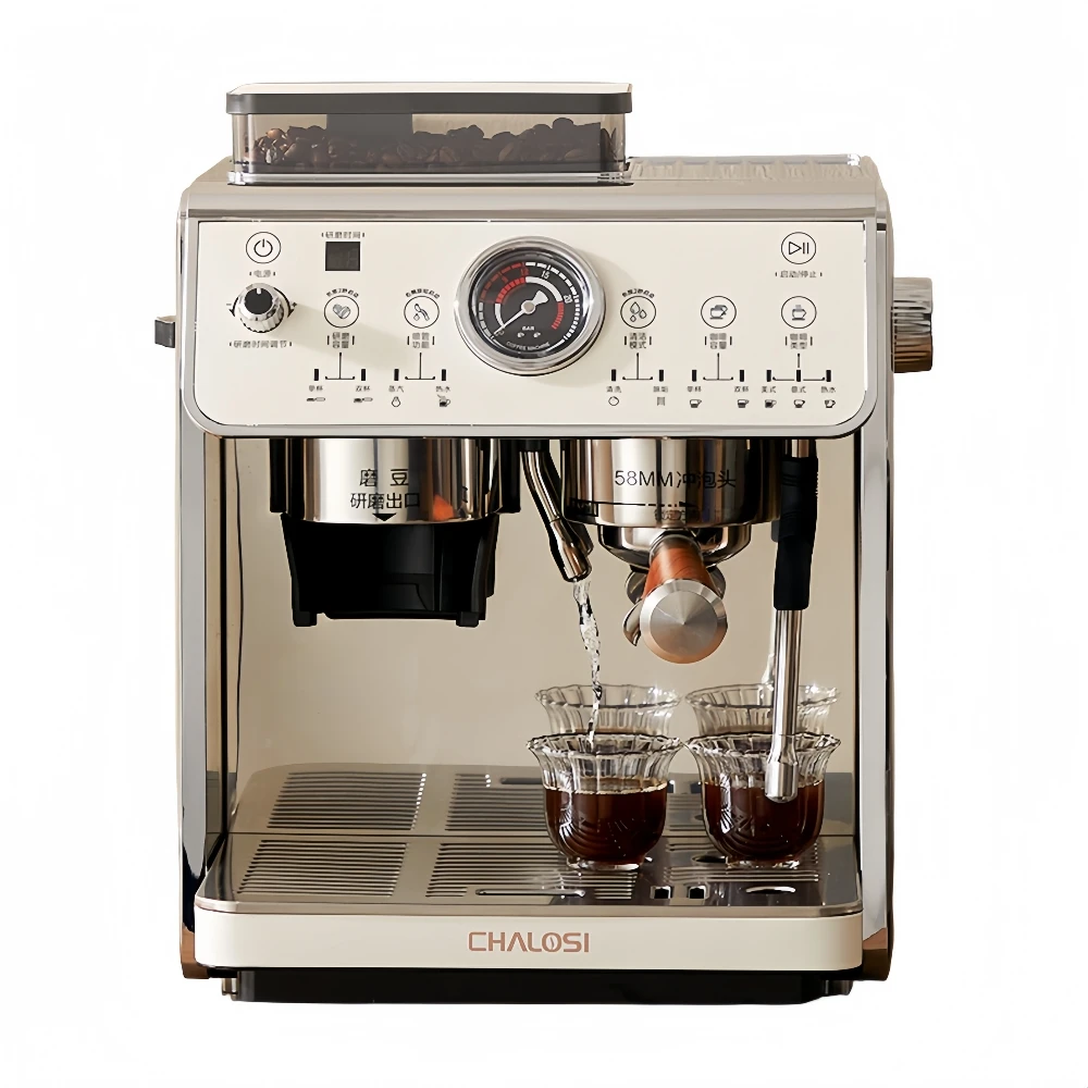 

Профессиональная кофемашина для эспрессо Commercial Spresso 20Bar 58mm, модель CM650, с функцией помола кофе, для кафе.