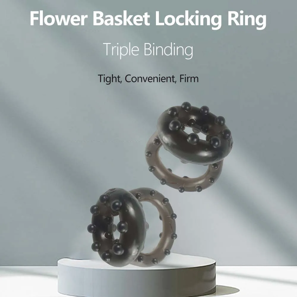 2 قطعة خاتم القضيب سيليكون خاتم الديك للانتصاب تعزيز طويلة الأمد أقوى تأخير التحكم القذف لعبة الجنس للرجال