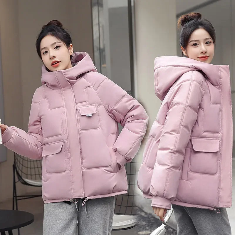 

2023 Winter Popular Cotton-Padded Clothes Student Korean Version Of Foreign-Style Cotton Clothes Hooded Thick Padded Jacket Tide