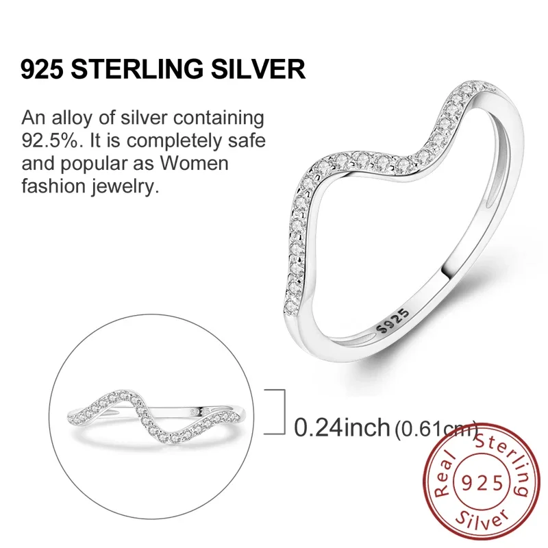 Nuevos Anillos de Plata Esterlina 925 (Luciérnaga Hueca) - Rosa y Amor Infinito، Estilo Simple para Mujeres #6