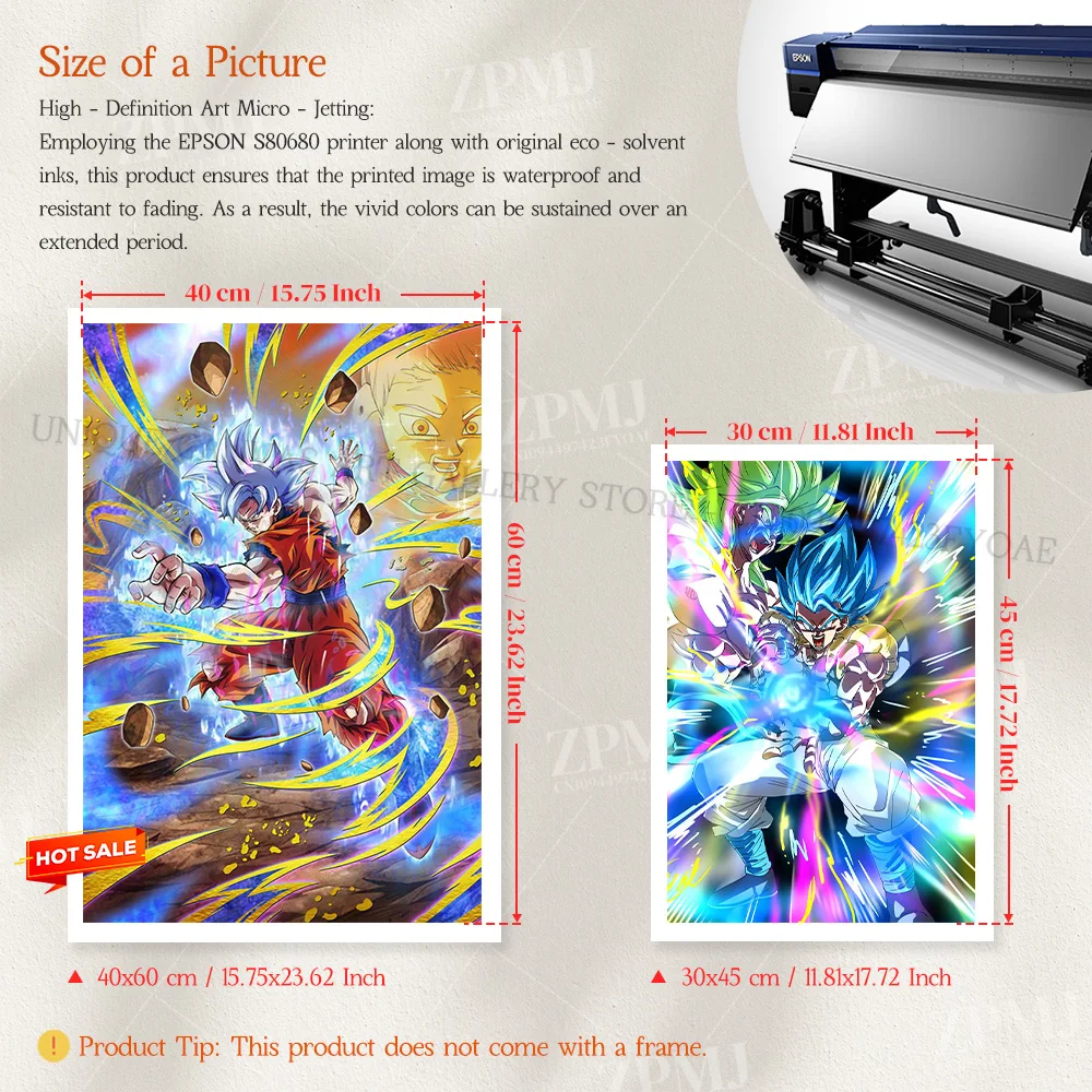 Dragon Ball Leinwand Bilder Majin Vegeta Figuren Home Decor Gemälde Wand Kunstdrucke Hot Blooded Anime Poster Für Wohnzimmer – Detail 3