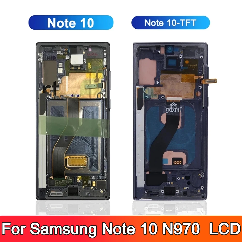 Tested For Samsung Note 10 LCD Display Touch Screen Digitizer Assembly For Samsung Note 10 N970 N970F,SM-N970F Lcd With Frame