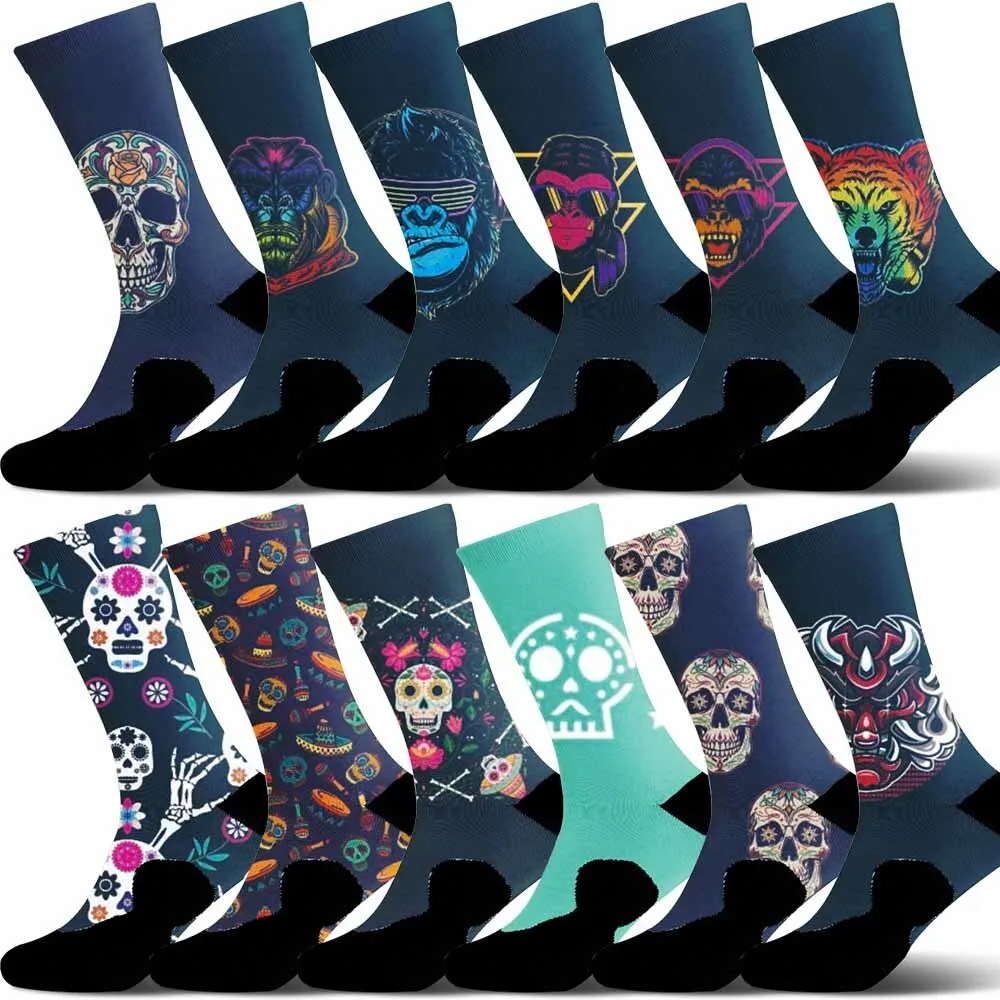 

Creative Tribe Evening Party Pattern Sports Cycling Socks, Breathable, Sweat Absorbing, Suitable for Outdoor Sports Enthusiasts