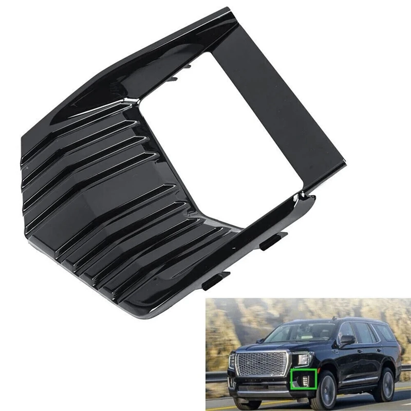 Car Fog Light Trim Lamp Bezel Front Bumper Fog Light Grille Covers For GMC Yukon/Yukon XL 2021-2023 84882376 84882375