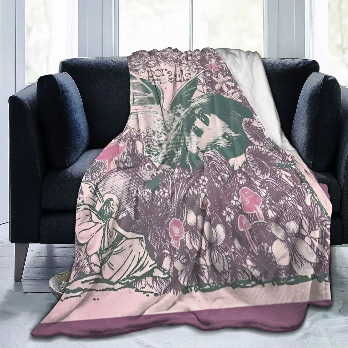 Melanie Martinez Portals Blanket Fleece All Season Breathable Lightweight Thin Throw Blanket for Sofa Travel Bedding Throws