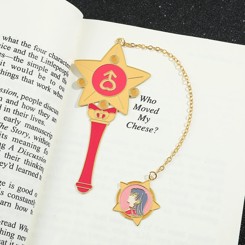 Imagem -04 - Magic Wand Book Mark para Mulheres Anime Girl Coleção Demetal Bookmarks Presente para Amantes de Livros Gal Reading Marker Pcs Fãs