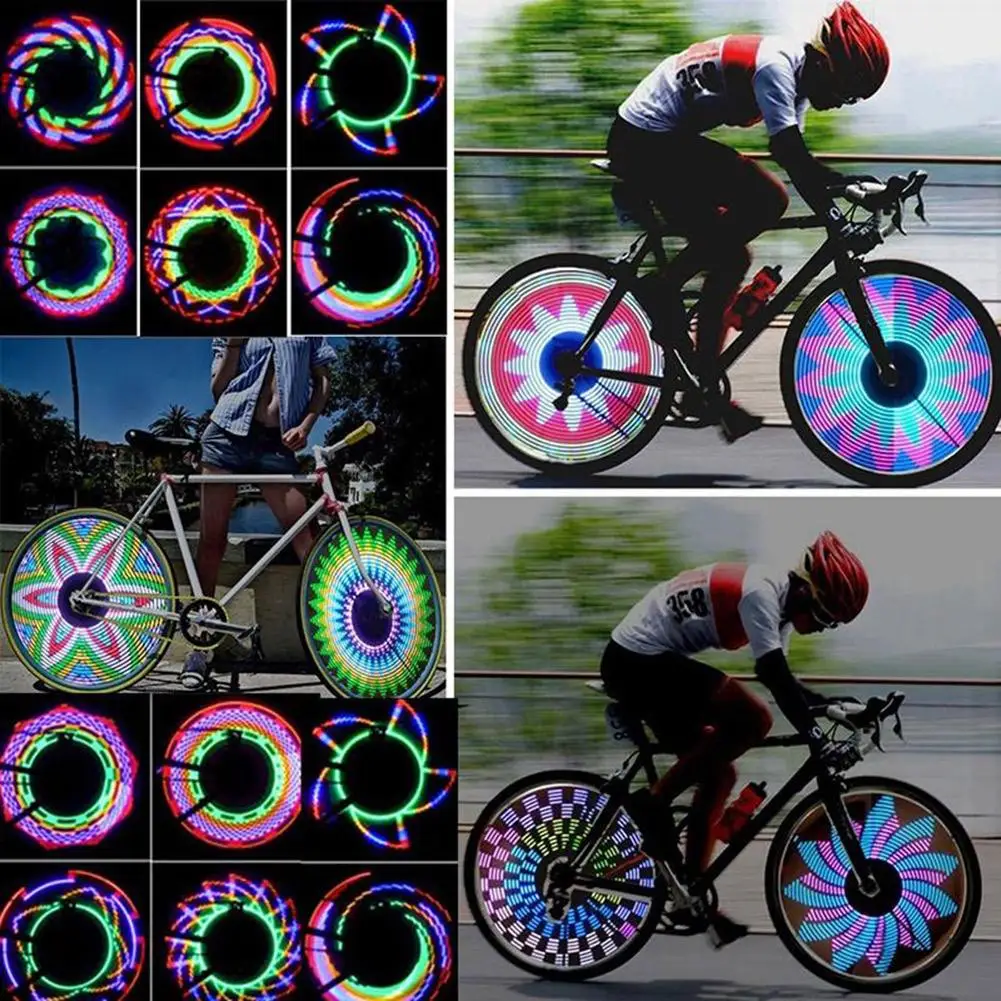 

2pcs/1pc Bicycle Motorcycle Bike Tyre Wheel Lights 32LED Flash Spoke Lamp Bike Double-Sided Color Warning Lamp Cycling Equipment