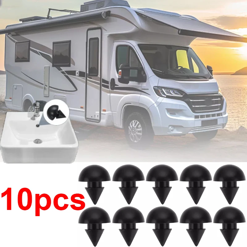 

10 шт., стеклянная крышка для каравана, резиновая отбойная крышка, подходит для диаметра 4,5 мм, каравана, дома на колесах, кемпера, посуда для раковины, стеклянная крышка, резиновая подушка