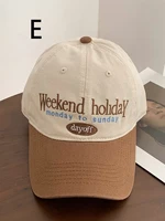 1 unisex all season fashionable pure cotton retro letter WEEKEND HOLIDAY baseball cap - Image 5