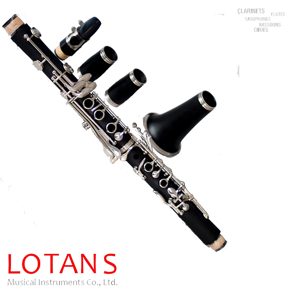 

Nickel plated bakelite hardrubber clarinet popular Bb