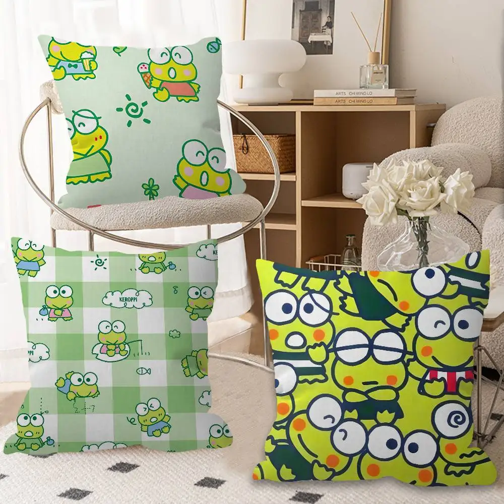 Cartoon K-KeroppiS Cute Personalized Pillow Cover Kids Bedroom Wild Party Decor Pillowcase kid Birthday shower Gift