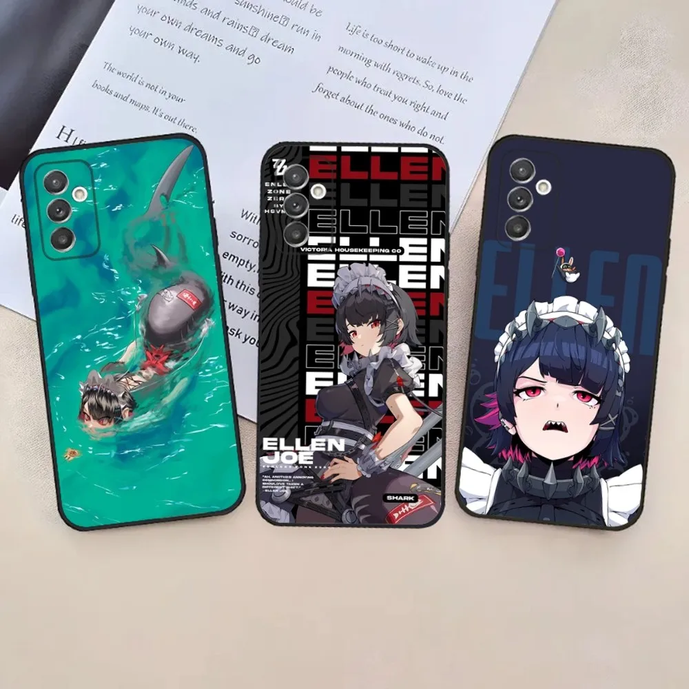 

Game Zenless Zone Zero Ellen joe Phone Case For Samsung S24,23,22,30,21,10,9,Ultra,Plus,Lite,FE,5G Black Soft Case