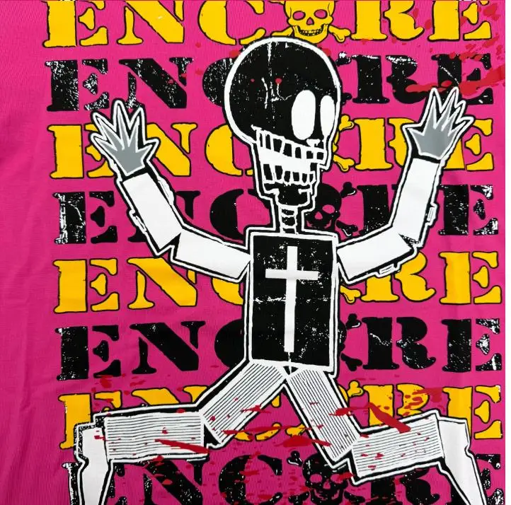New Men Rest in Bass Che Encore skull robot Tour T Shirts T-Shirt Hip Hop Skateboard Street Cotton T-Shirts Tee Top US size H2