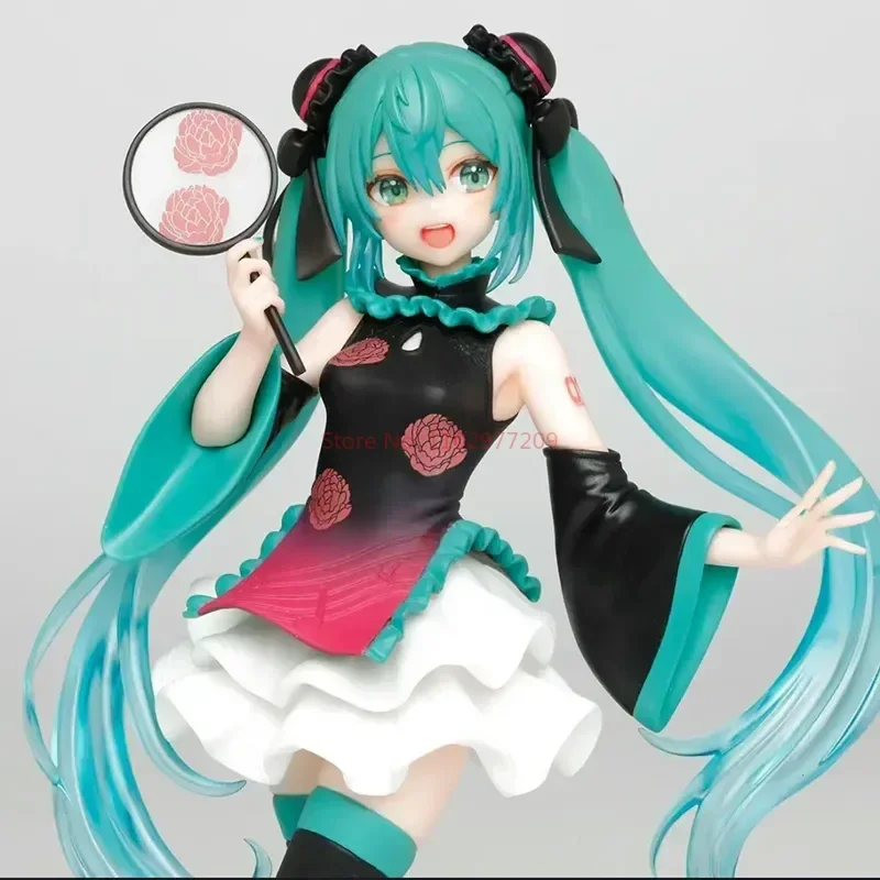 

20cm Hatsune Miku Cheongsam Anime Figure Kawaii Collection Model Decoration Hobbies Action Figurine Cartoon Decor Girl Toys Gift