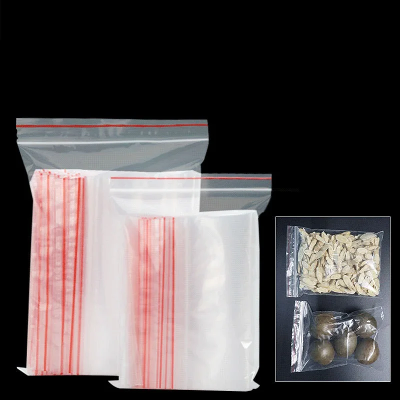 Thickness 0.05mm Small Size Plastic Ziplock Bag Reclosable Transparent Bag Clear Bag Vacuum Storage Bag Packaging Bags C026