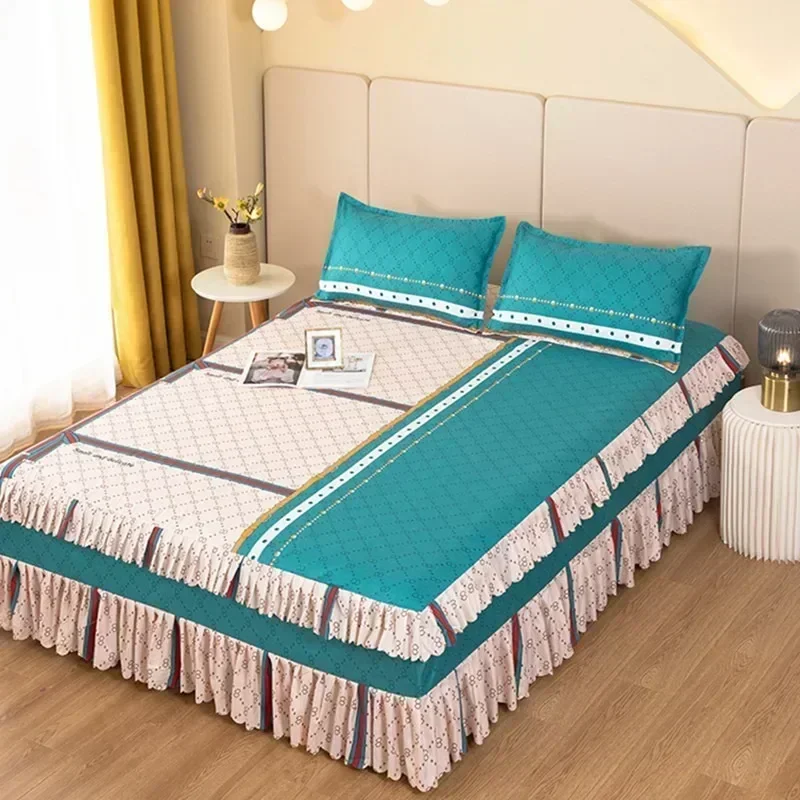 1PC Anti-dirty Bed Skirt Set  150/180/200cm Bedspread King Queen Size Princess Lace Bed Skirt  Bed Cover Without Pillowcase