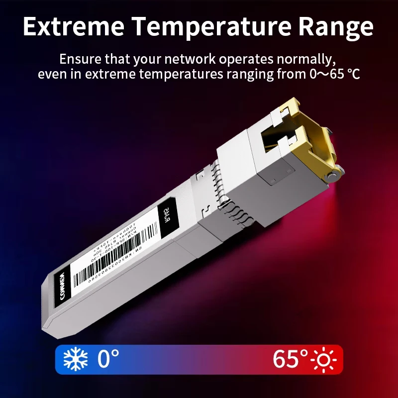 Patchtek 1.25G/2.5G/10G GBASE-T SFP+ Modulo in rame a RJ45 CAT6a-Modulo Ethernet con modifica automatica SFP+ Cavo adattatore-1PCS
